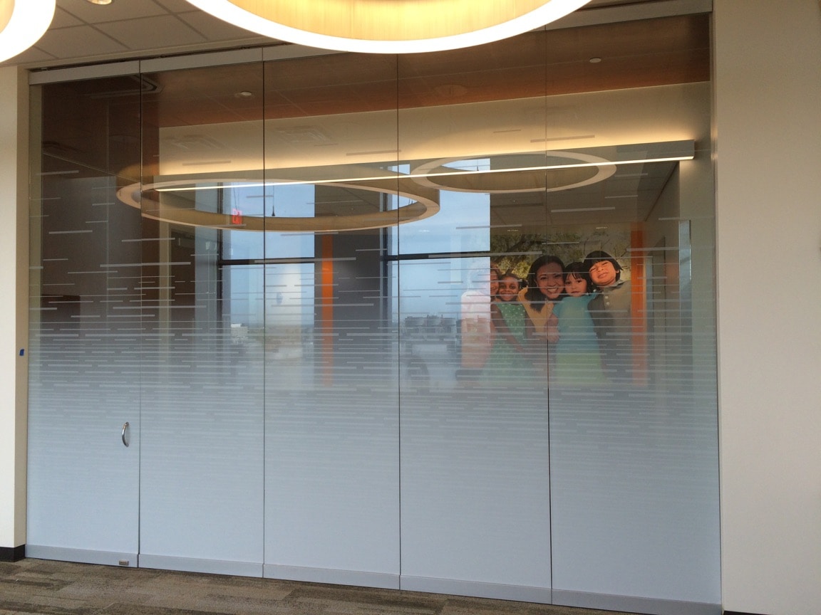 decorative window film for offices, hospitals, universities, and commercial buildings